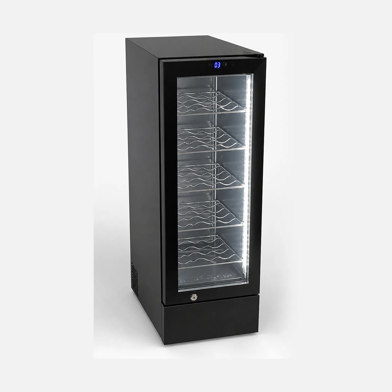 MK-PT-SH-WW-GC Wave Wire Wine Rack Shelf for Glass Display Coolers configuration view