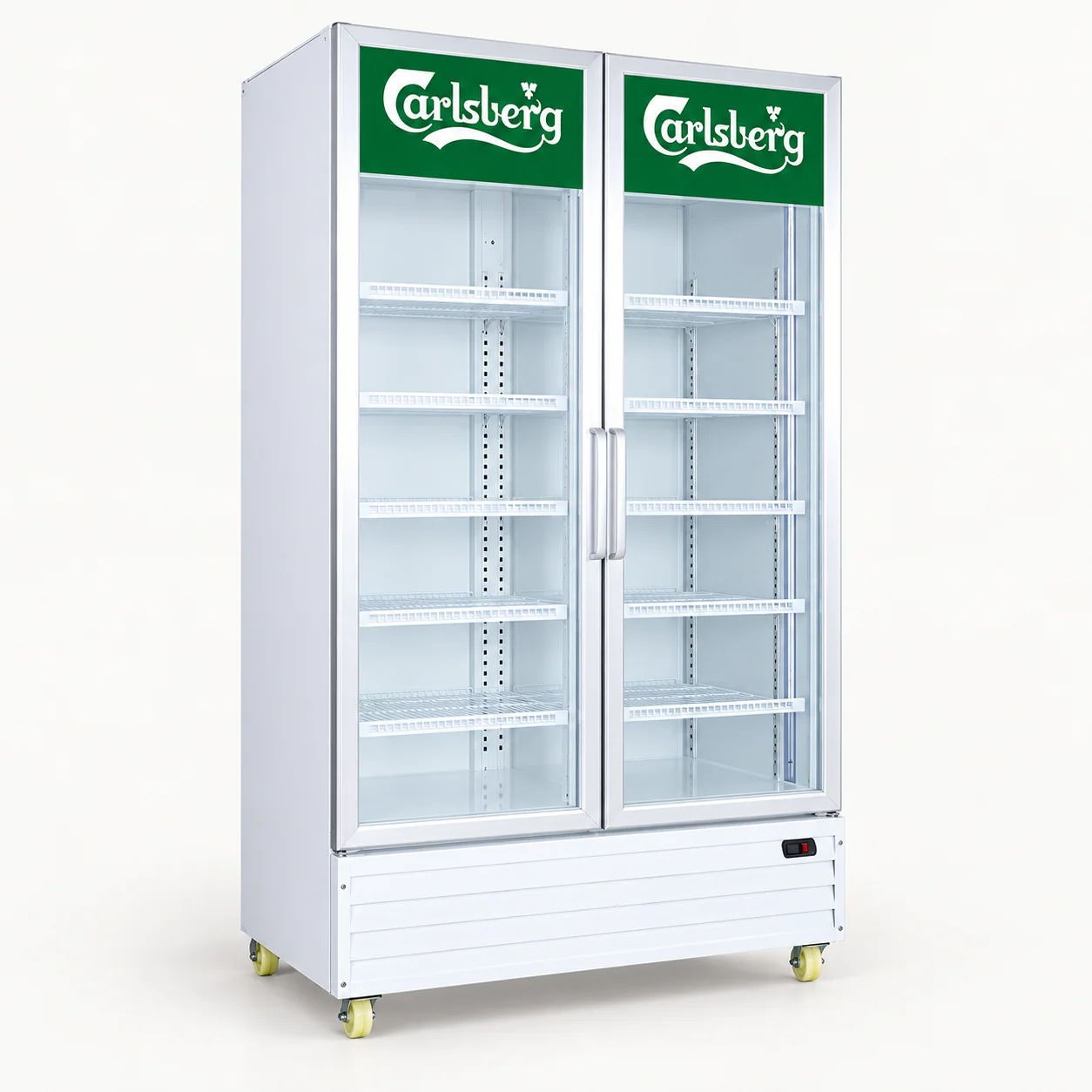 Double Hinged Door Display Coolers — redrawn family reference