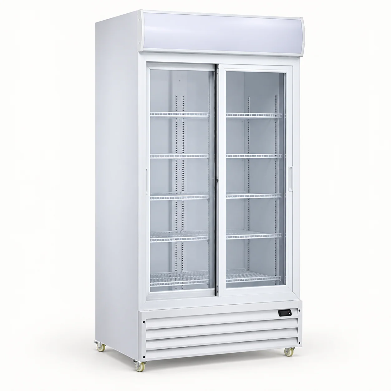 Sliding Glass Door Display Coolers — redrawn family reference