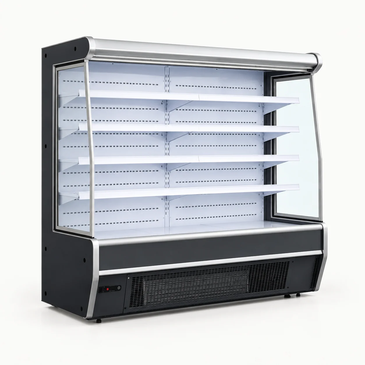 Plug-In Open-Front Multideck Refrigerators — redrawn family reference