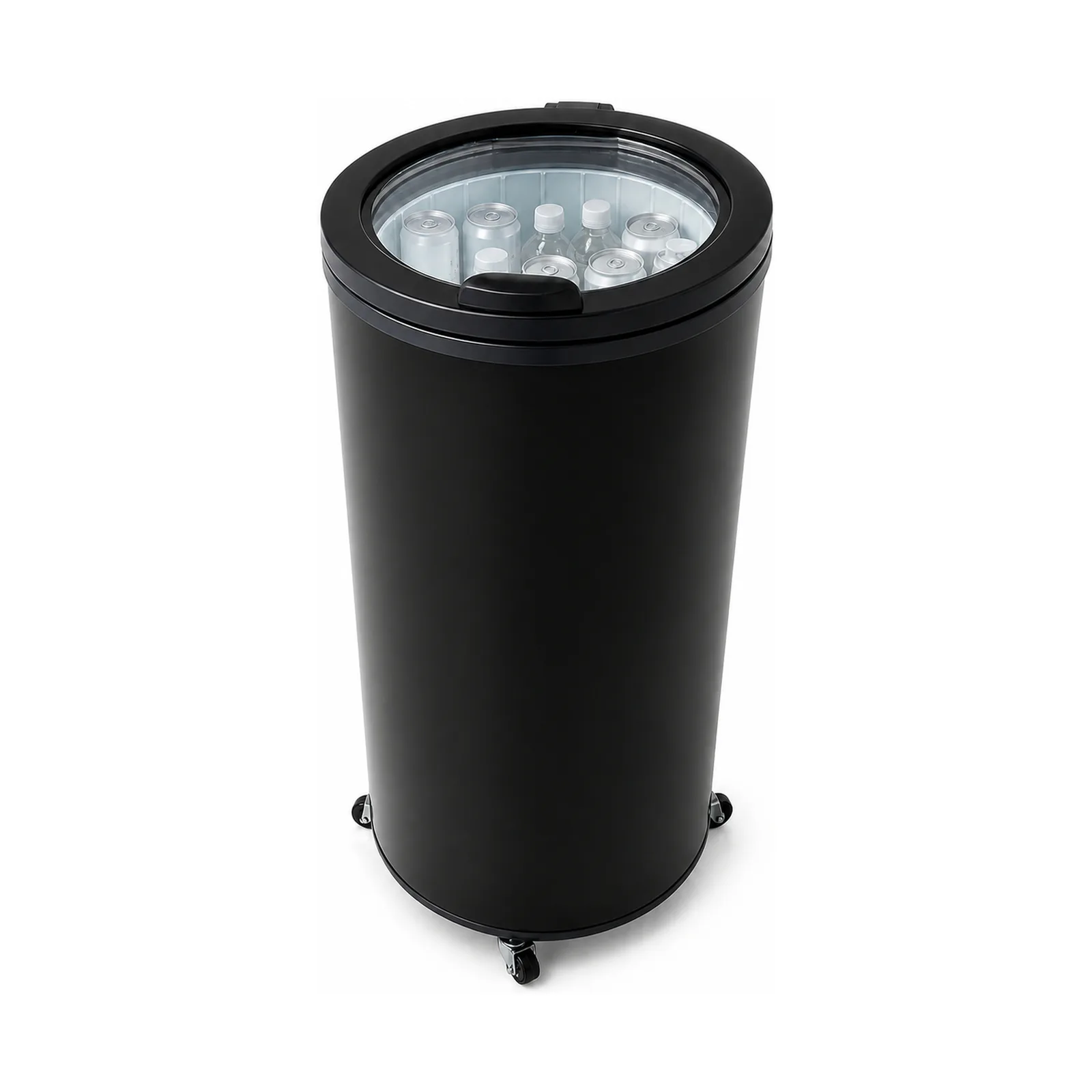 MK-CR-CC-C075-FG Can-Shaped Beverage Cooler with Full Glass Lid main product view