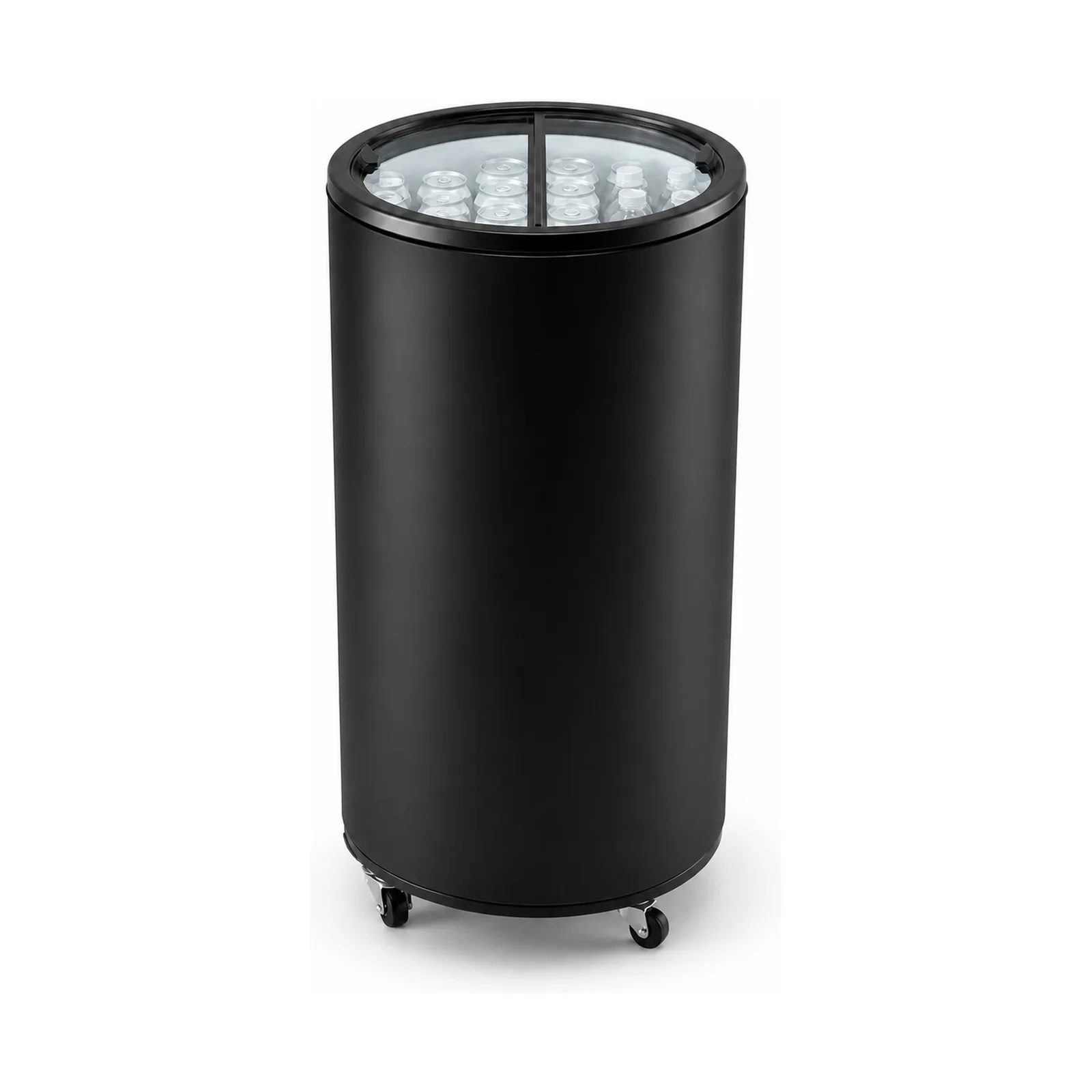 MK-CR-CC-C075-FL Can-Shaped Beverage Cooler with Flip-Top Glass Lid main product view