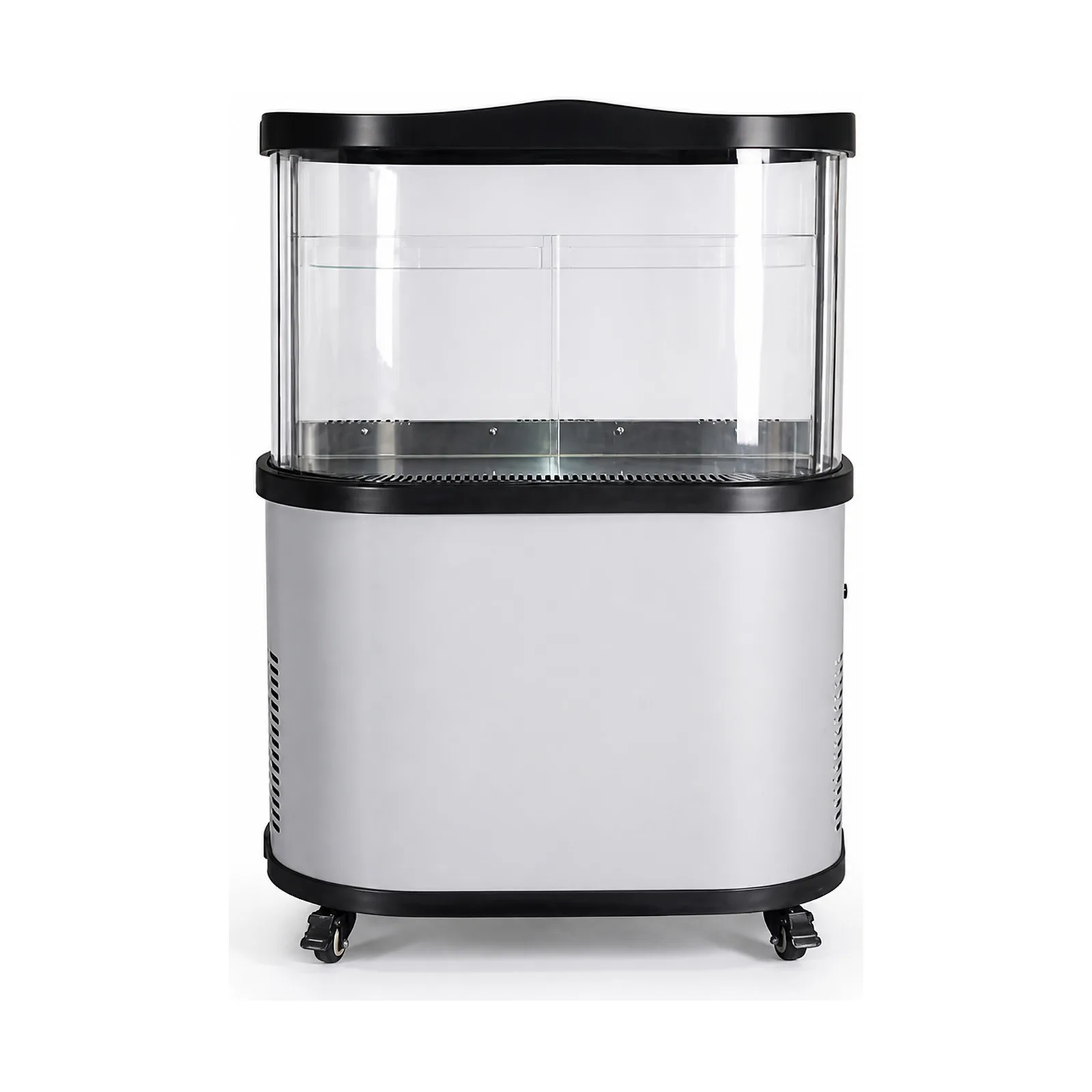 MK-CR-IC-C112-OV Oval Glass-Lid Impulse Beverage Cooler for Retail main product view