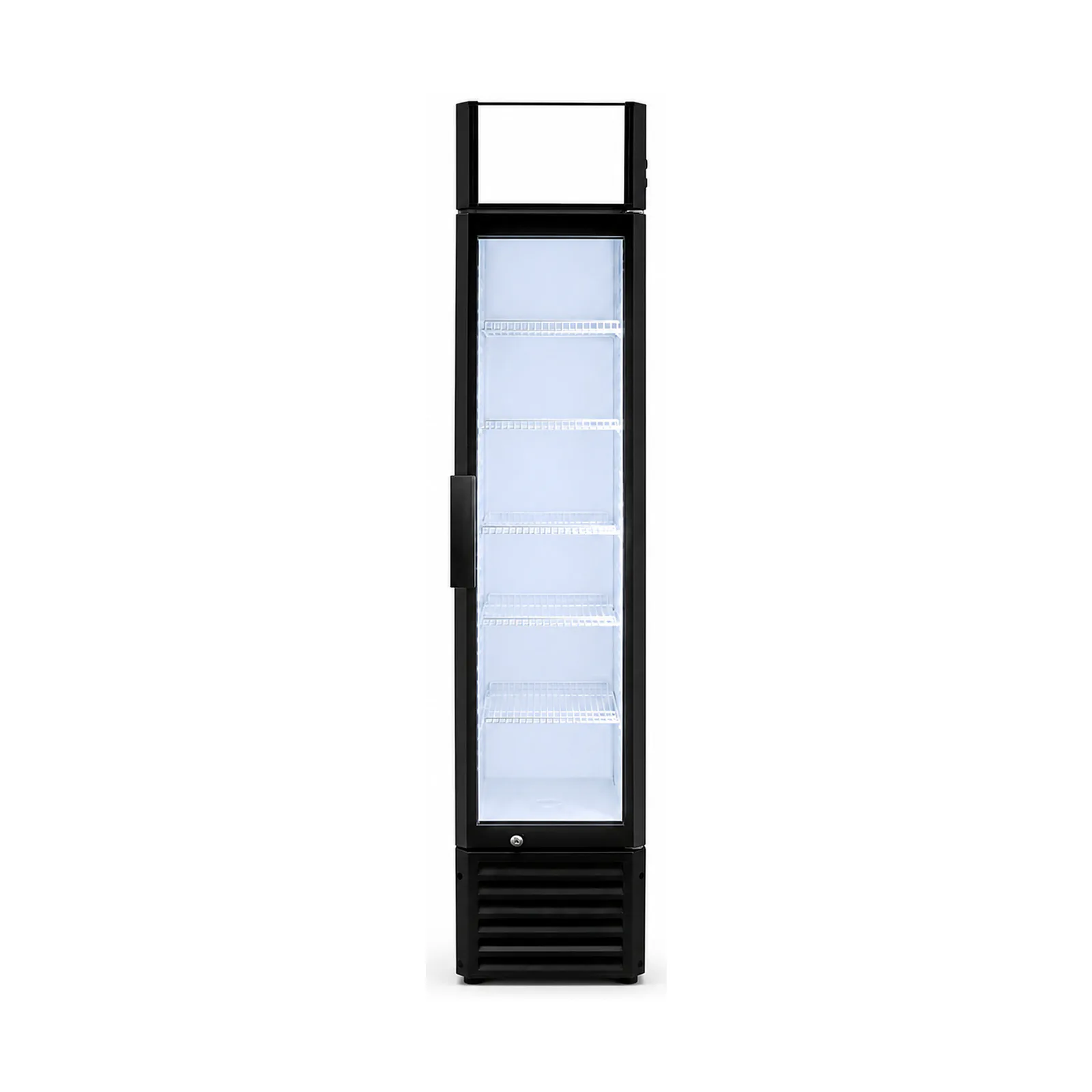 MK-CR-SL-N160-LB Slim Beverage Display Fridge with Advertising Lightbox configuration view