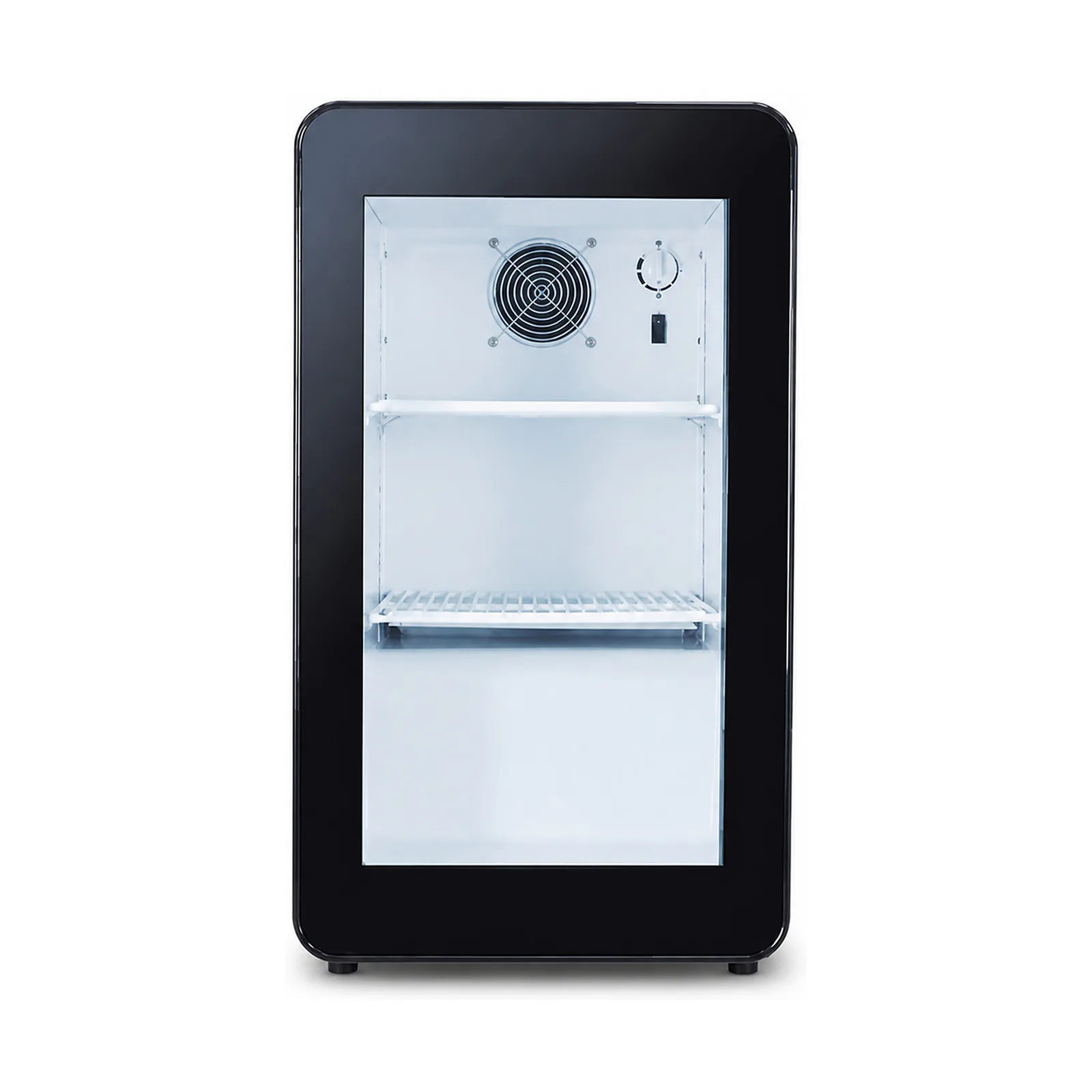 MK-CR-MF-C090-RT Retro Glass Door Mini Beverage Refrigerator 430 mm main product view