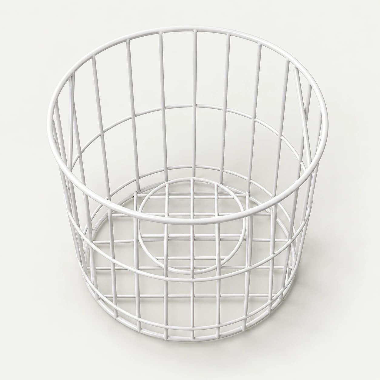 MK-PT-SH-PW-CC Round PVC-Coated Wire Basket for Can-Shaped Coolers — product view