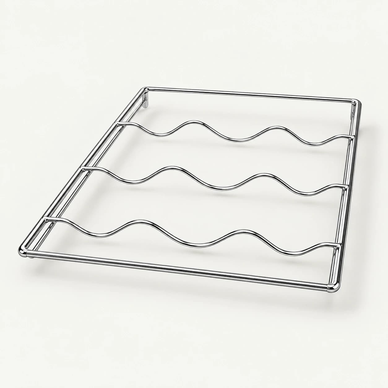 MK-PT-SH-WW-AG Wave Wire Wine Rack Shelf for Glass Refrigerators — product view