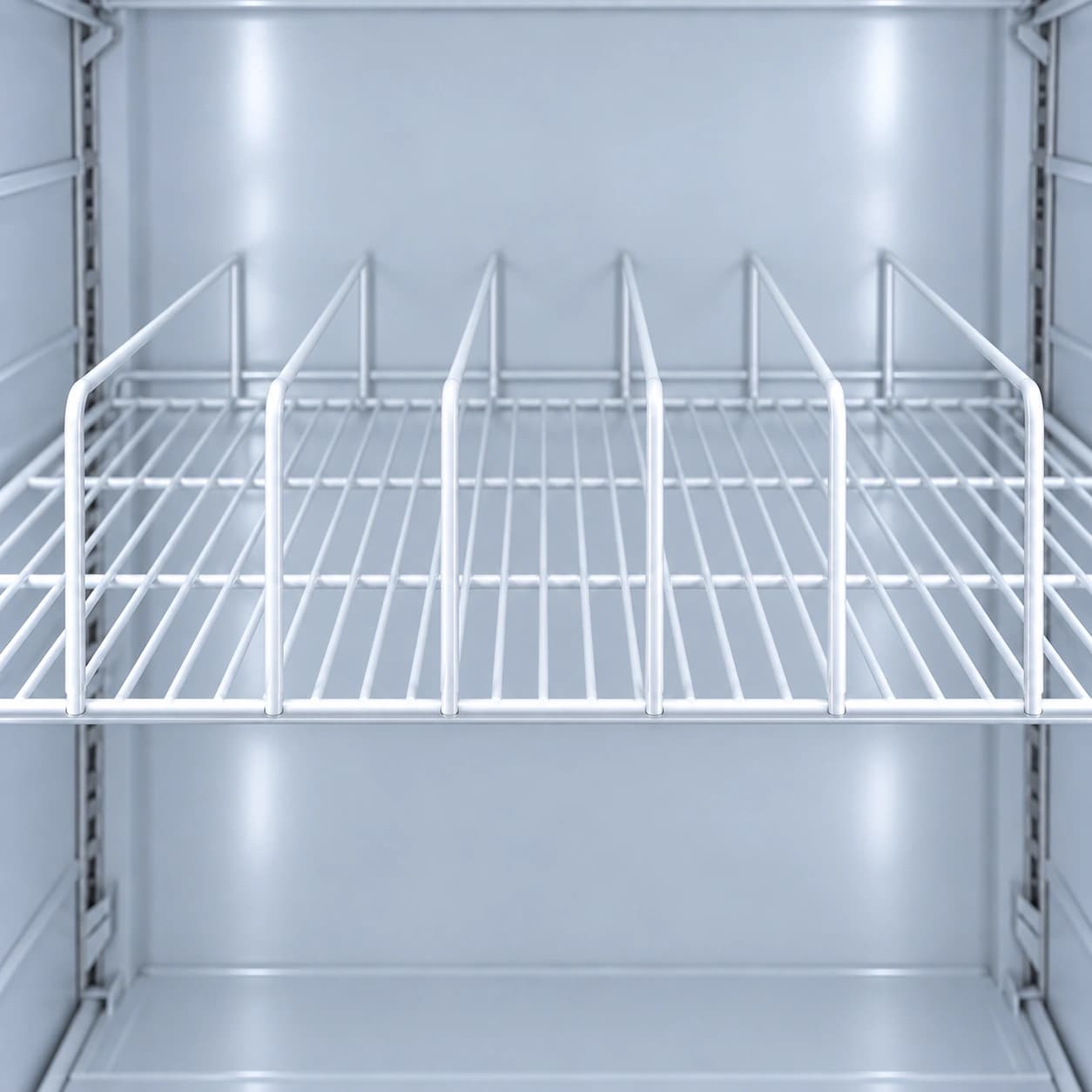 MK-PT-SM-DV-AD Multi-Bar Adjustable Wire Shelf Divider for Refrigerators — product view