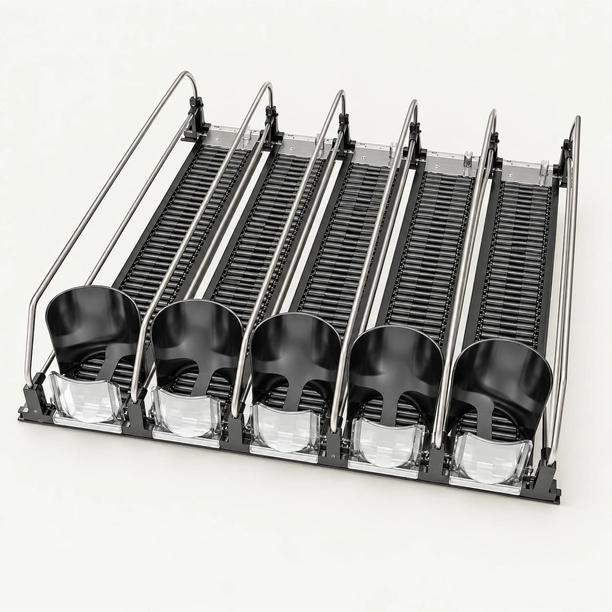 MK-PT-SM-SR-N01 Spring-Loaded Roller Shelf for Beverage Refrigerators — product view