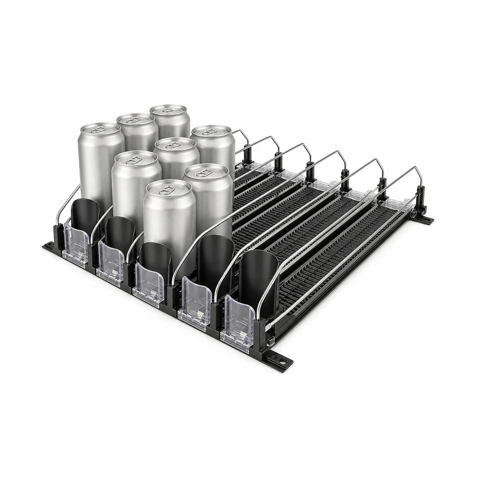 MK-PT-SM-SR-N01 Spring-Loaded Roller Shelf for Beverage Refrigerators configuration view
